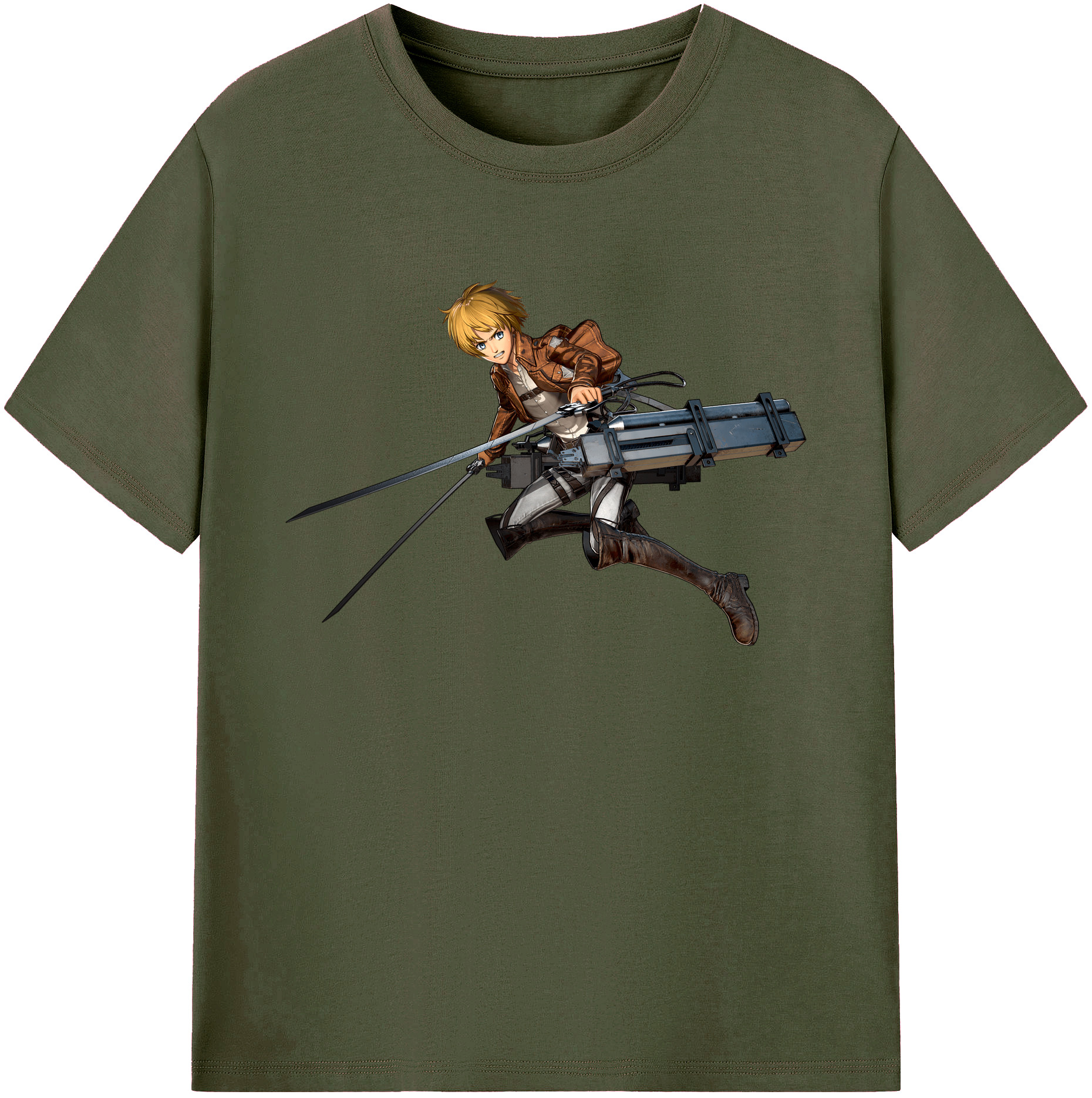 （画像用） 進撃の巨人 アルミン·アルレルト Attack on Titan Armin Arlert 綿100％ メンズ半袖Tシャツ｜肌触りやわらか＆通気性